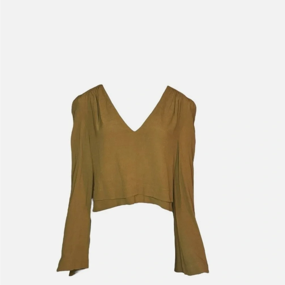 Free People Bell Flare Sleeve Blouse - Picture 2 of 4